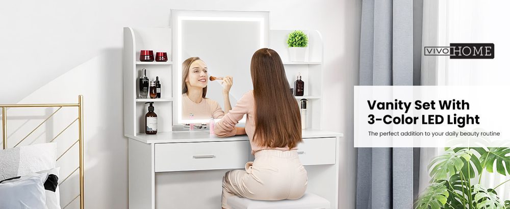 Makeup Vanity Table Set